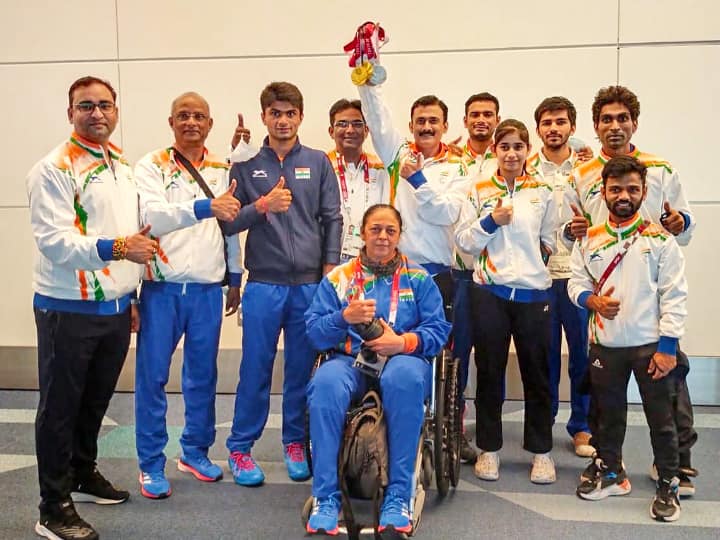 In Pics: India's Triumphant Paralympic Athletes Return Home To Rousing Reception