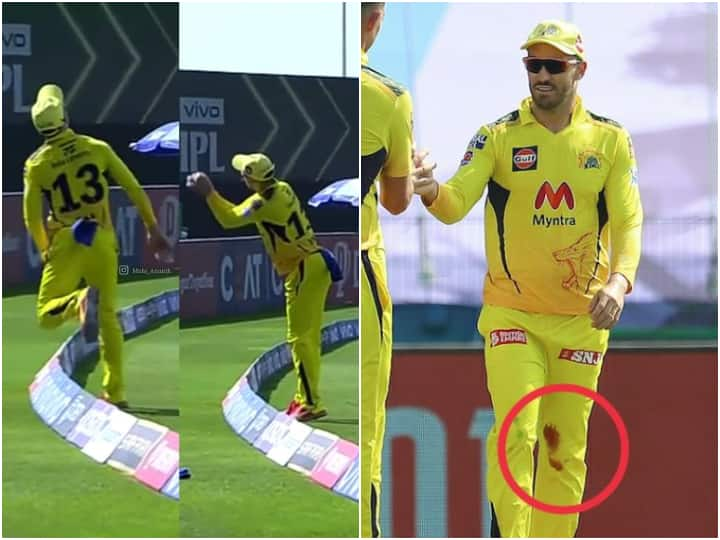 Faf du Plessis Takes Brilliant Catch With A 'Bleeding Knee' To Dismiss Eoin Morgan - Watch