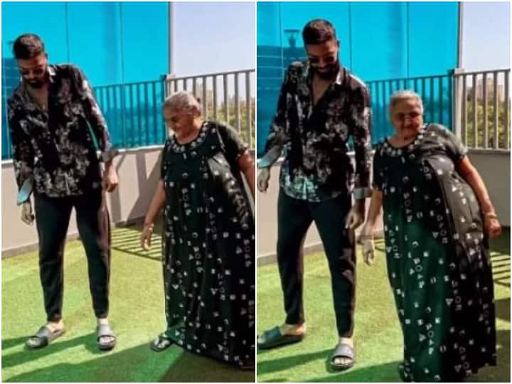 Hardik Pandya & His Grandmother Pull Off Allu Arjun’s 'Srivalli Hook Step', See Viral Video