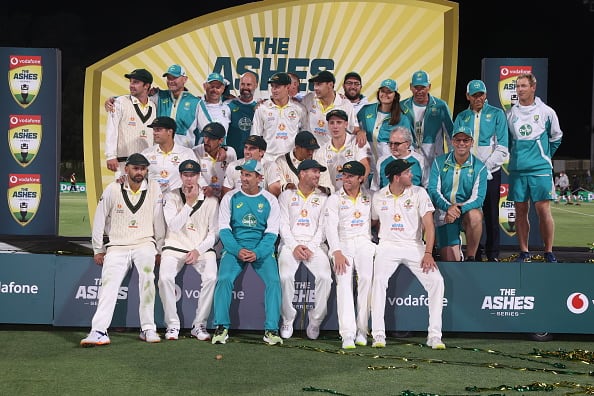 WATCH: Australian Team Stops Champagne Celebration For Usman Khawaja After Winning Ashes 4-0