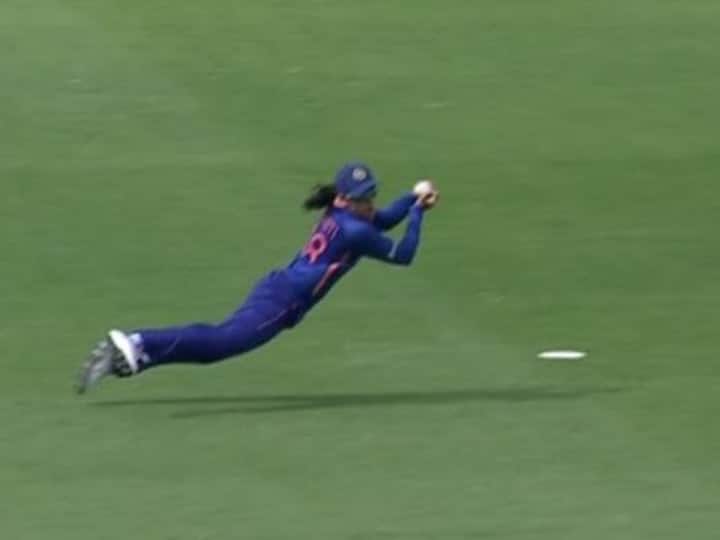 Smriti Mandhana Completes A Spectacular Flying Catch In Ind vs NZ 4th Women's ODI - Watch Video
