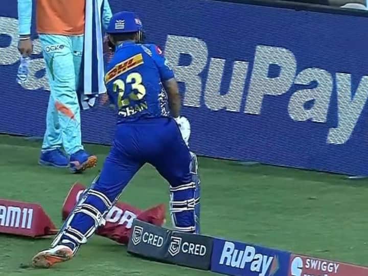 IPL 2022: 'Frustrated' Ishan Kishan Smashes Boundary Cushions With Bat After Getting Out