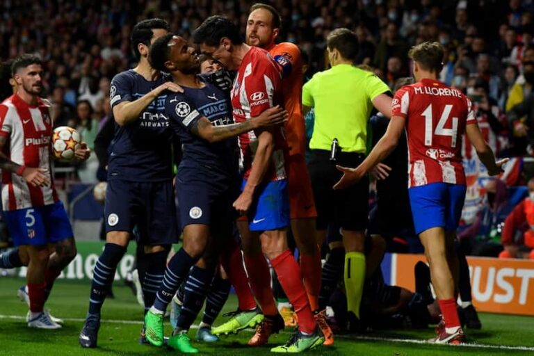 Police In Stadium, 13 Extra Mins, 7 Yellow Cards: How City Vs Atletico Ended In Scuffle – WATCH