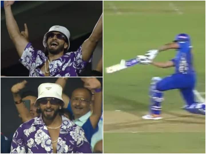 IPL 2022: Ranveer Singh Is All Pumped Up After Rohit Sharma's Scoop Six In IPL Match | WATCH