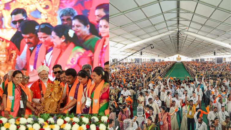 प्रधानमंत्री नरेंद्र मोदी ने कर्नाटक के शिवमोग्गा और तेलंगाना में चुनावी रैली को संबोधित किया - तस्वीरों में
