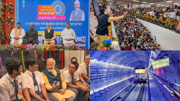 पीएम मोदी ने कोलकाता में भारत की पहली अंडरवॉटर मेट्रो लाइन का उद्घाटन किया - तस्वीरों में
