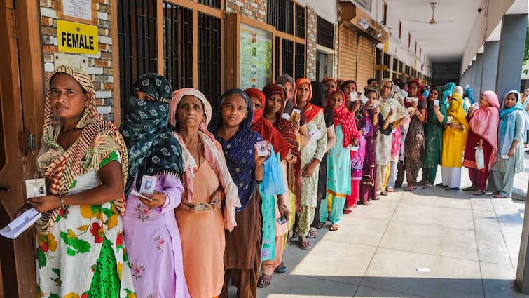 Lok Sabha Elections 2024 Phase 6 Voter Turnout 58 Seats Delhi Haryana Ambala anantnag UP sultanpur Bihar Puri Azamgarh Bengal Tamluk Sixth Phase of Polling May 25 Lok Sabha Polls Phase 6: Overall Turnout At 59%, Bengal Tops Among States. Know Seat-Wise Percentage