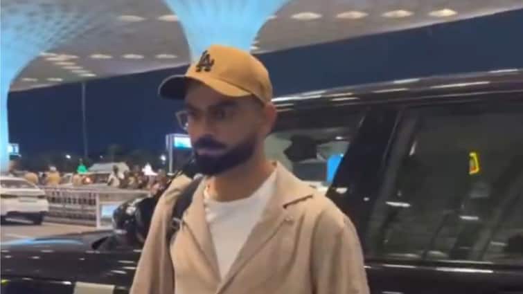 Virat Kohli Requests Photographers Not To Take Pictures Of Son Akaay Leaves New York T20 Worlld Cup 2024 Mumbai Airport Viral Video Virat Kohli Requests Photographers Not To Click Pictures Of His Son Akaay As He Leaves For New York Ahead Of T20 World Cup 2024, Video Goes Viral- WATCH