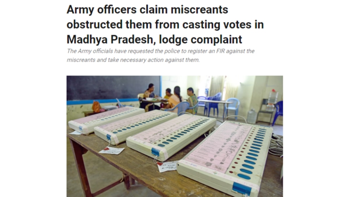 तथ्य की जाँच करें: 2019 का वीडियो जिसमें भाजपा के लिए 'भारतीय सेना द्वारा प्रॉक्सी वोटिंग' का झूठा दावा किया गया था, हाल ही में फिर से सामने आया है