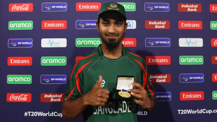 T20 World Cup 2024 Tanzim Hasan Sakib Fined For Misconduct During Bangladesh Vs Nepal Match ICC T20 World Cup 2024: Tanzim Hasan Sakib Fined For Misconduct During Bangladesh Vs Nepal Match