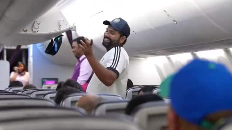 Rohit Sharma Team India Guyana T20 World Cup 2024 Semifinal Clash England WATCH Viral VIDEO Rohit Sharma-Led Team India Arrives In Guyana For T20 World Cup Semifinal Clash vs England- WATCH VIDEO