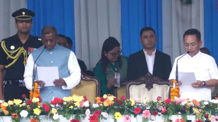 Sikkim CM Sikkim Krantikari Morcha Prem Singh Tamang takes oath SKM