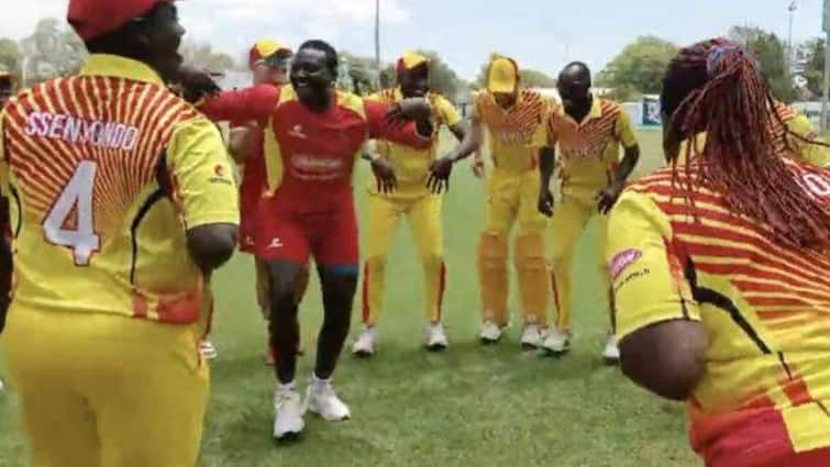 Uganda Players Celebrate First T20 World Cup 2024 Win With Special Victory Dance Viral Video Watch Guyana Uganda vs Papua New Guinea PNG Uganda Players Celebrate Their First T20 World Cup Win With Special Victory Dance, Video Goes Viral- WATCH