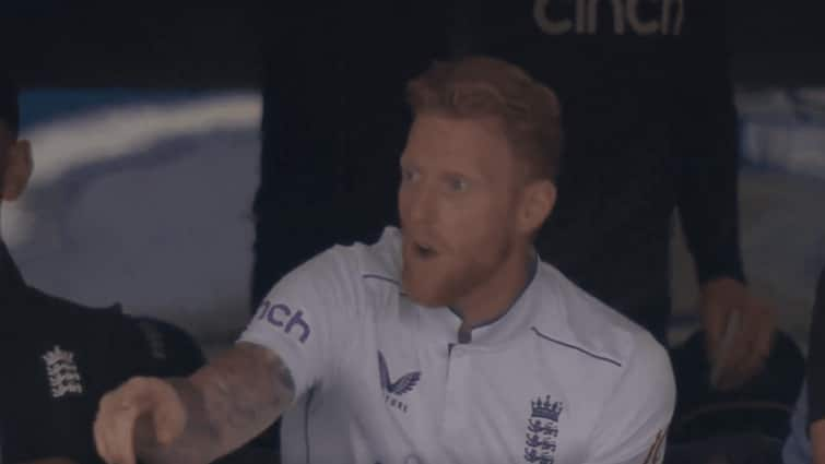 England Vs West Indies 3rd Test Ben Stokes Shell Shocked Reaction Jamie Smith Huge Six Goes VIRAL WATCH England Vs West Indies 3rd Test: Ben Stokes