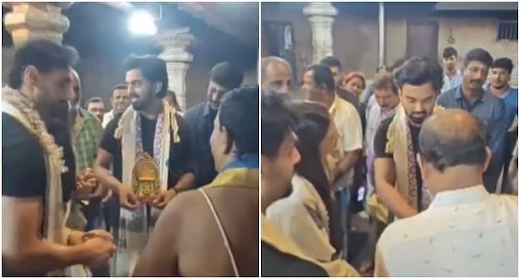 IND vs SL KL Rahul Offers Prayers At Bappanadu Sri Durga Parameshwari Temple karnataka WATCH: KL Rahul Offers Prayers At Bappanadu Sri Durga Parameshwari Temple