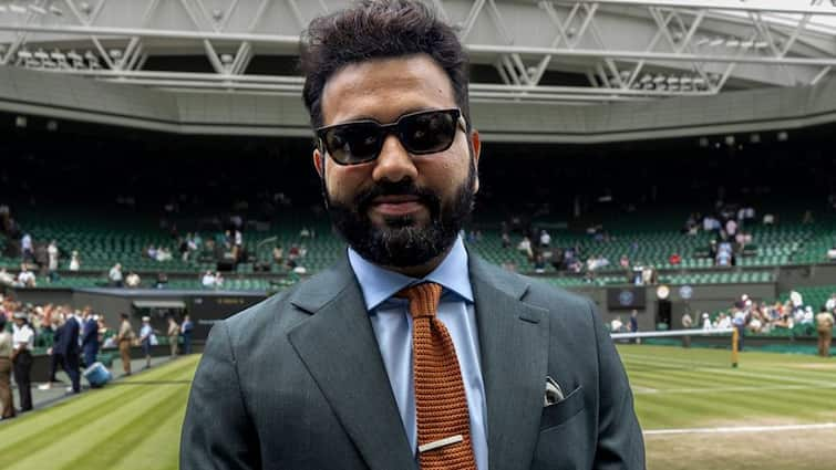 Rohit Sharma At Wimbledon 2024 Viral Picture Trending On Social Media Hitman Rohit Sharma Makes An Appearance At Wimbledon 2024, Picture Breaks The Internet