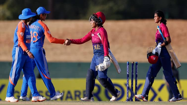 Women Asia Cup 2024 India Women Thump UAE Women 78 Runs Register Consecutive Wins Tanuja Kanwar Harmanpreet Kaur Richa Ghosh Women