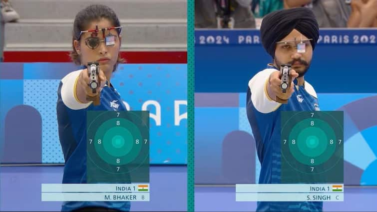 Paris Olympics 2024 Manu Bhaker Sarabjot Singh Air Pistol Bronze Medal PM Modi Congratulates Political Reaction 