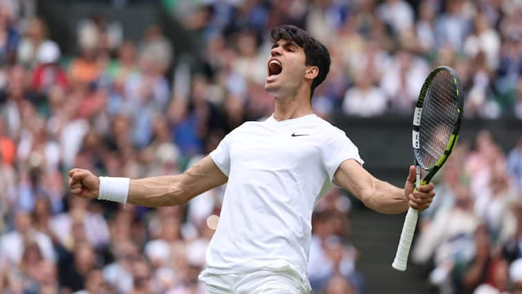 Wimbledon 2024 Carlos Alcaraz Storms Into Final After Beating Daniil Medvedev 4 Set Thriller Wimbledon 2024: Carlos Alcaraz Storms Into Final After Beating Daniil Medvedev In 4-Set Thriller