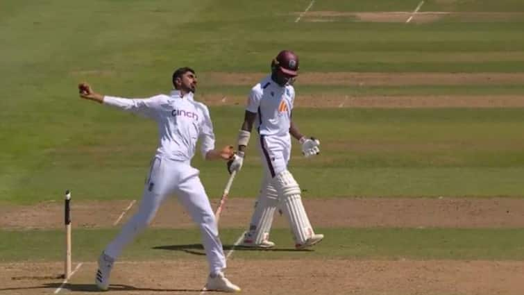 Kirk McKenzie Dismissal Off Shoaib Bashir No Ball Or Not ENG vs WI 2nd Test Controversy Viral Video Watch Out Or Not Out? Kirk McKenzie