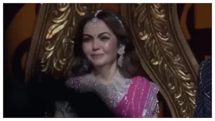 Viral Video: Nita Ambani Applauds Team India For T20 World Cup Win At Anant Ambani-Radhika Merchant Sangeet Nita Ambani Gets Emotional As She Applauds Team India At Anant Ambani-Radhika Merchant Sangeet. Video