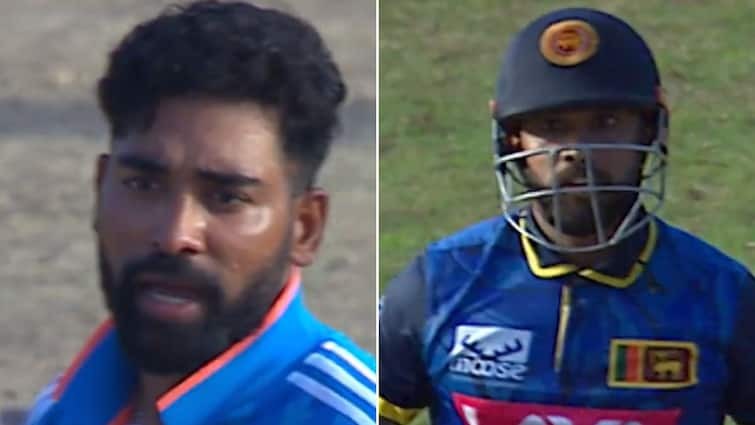 IND vs SL 3rd ODI Mohammed Siraj Aggression Heated Exchange Kusal Mendis Wicket In Same Over Video IND vs SL 3rd ODI: Mohammed Siraj Involved In Heated Exchange With Kusal Mendis, Gets Wicket In Same Over - WATCH