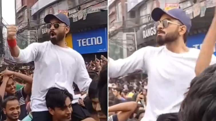 Virat Kohli Lookalike Bangladesh Protest Wearing RCB Cap Video Social Media Reactions Virat Kohli