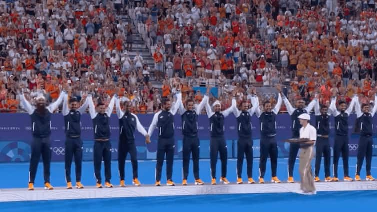 Paris Olympics 2024 WATCH India Men Hockey Team Receive Their Bronze Medal Spain 52 Year Wait Over History Harmanpreet Singh PR Sreejesh Neeraj Chopra Silver Javelin Throw Men