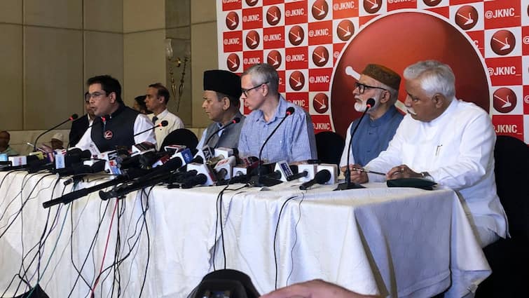 jammu and kashmir elections National Conference Manifesto Omar Abdullah National Conference Releases Manifesto For J-K Polls, Promises Repealing PSA, 1 Lakh Jobs