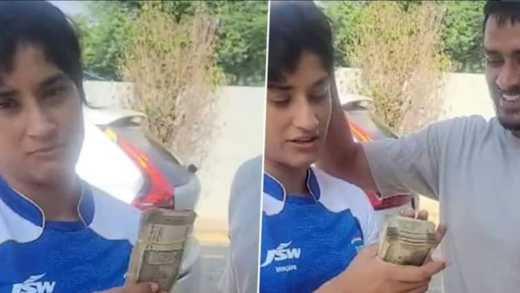 Vinesh Phogat Rakshabandhan With Brother Gets Bundle Of 500 Rupee Notes Jokes Puri Zindagi Mein Itna Kamaya Hai Watch Video Vinesh Phogat Gets Bundle Of 500-Rupee Notes From Brother On Rakhi, Jokes 