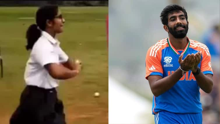 Girl Copies Jasprit Bumrah Bowling Action To The Tee Viral Video Young Girl Copies Jasprit Bumrah