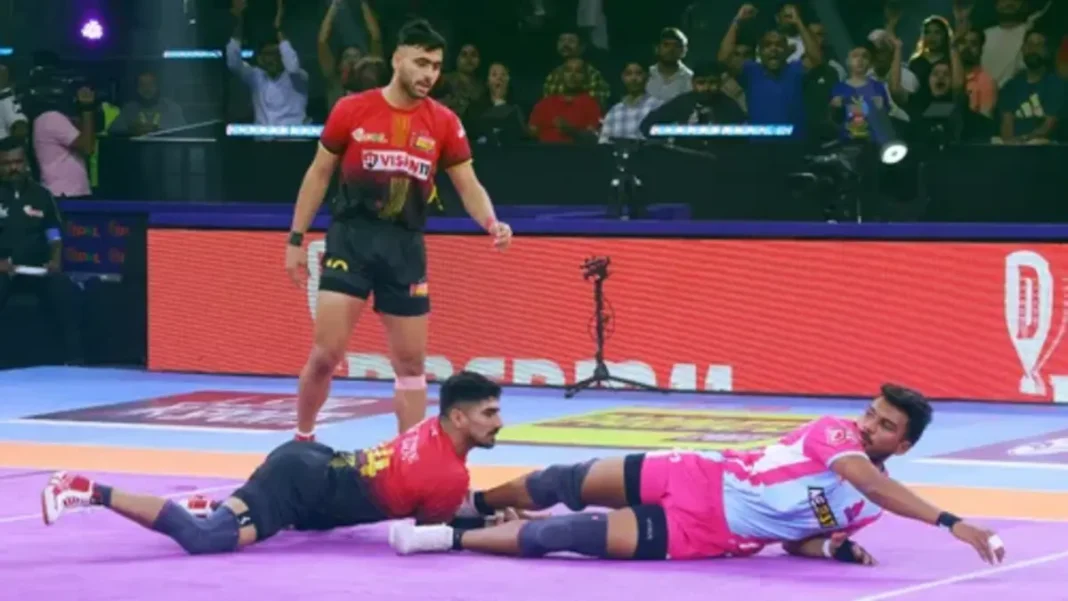 arjun-deshwal-registers-19-raid-points-jaipur-pink-panthers-beat-bengaluru-bulls-39-32-pkl-11-pro-kabaddi-league-match-highlights-report PKL Season 11: Arjun Deshwal