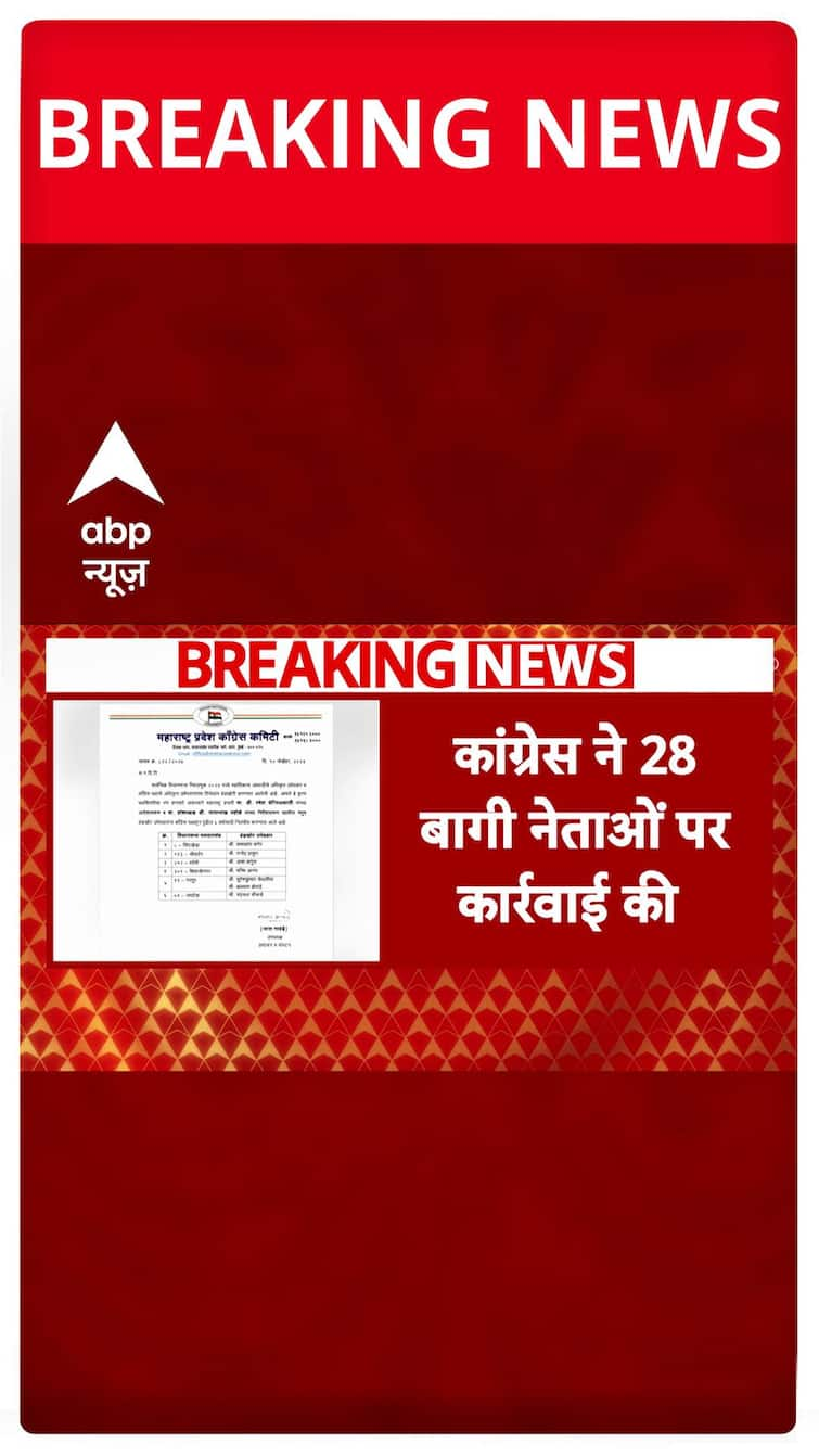 महाराष्ट्र कांग्रेस ने 2024 चुनाव से पहले 28 बागी नेताओं पर कार्रवाई की
