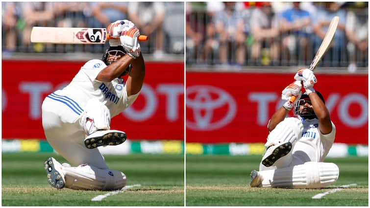 border-gavaskar-trophy-2024-25-australia-vs-india-1st-test-optus-stadium-perth-rishabh-pant-viral-six-watch Border-Gavaskar Trophy 2024-25: Rishabh Pant Dazzles Perth With Astonishing 