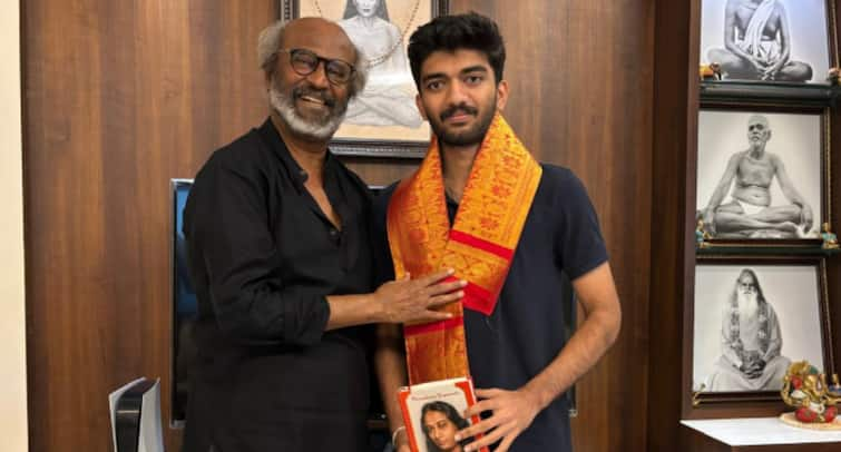 Superstar Rajinikanth Surprises World Chess Champion D Gukesh With Memorable Present Superstar Rajinikanth Surprises World Chess Champion D Gukesh With Memorable Present - See Pics