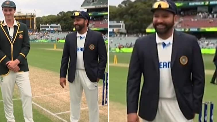 Rohit Sharma Laughs During Ravi Shastri Animated Toss Presentation In IND vs AUS 2nd Test Adelaide Rohit Sharma Bursts Into Laughter During Ravi Shastri’s Animated Toss Presentation In IND vs AUS 2nd Test 