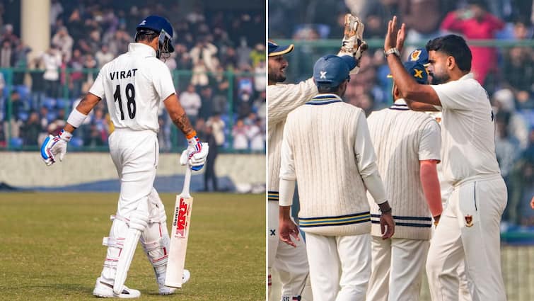 Who Is Himanshu Sangwan Bowler Who Clean Bowled Virat Kohli On His Ranji Trophy Comeback Delhi vs Railways Who Is Himanshu Sangwan? Bowler Who Clean-Bowled Virat Kohli On His Ranji Trophy Comeback