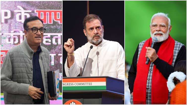 Delhi Assembly Elections 2025 Poster War AAP targets Rahul Gandhi, PM Modi AAP Raises Delhi Polls Poster-War Heat, Targets INDIA Partner Rahul Gandhi Along With PM Modi & Amit Shah