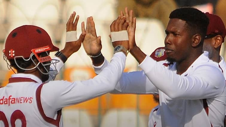 PAK vs WI 2nd Test West Indies Defeat Pakistan By 120 Runs In Multan To Level Series First Time In 34 Years Jomel Warrican Gudakesh Motie PAK vs WI 2nd Test: West Indies End 34-Year Wait, Defeat Pakistan By 120 Runs In Multan To Level Series 1-1