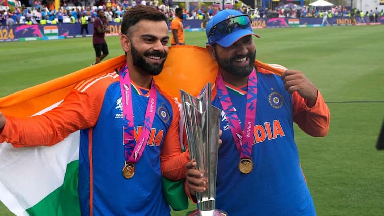 ICC Men T20I Team Of The Year 2024 Rohit Sharma Captain Virat Kohli Left Out Babar Azam Included Bumrah Singh Pandya In ICC Men’s T20I Team Of The Year 2024 Announced: Rohit Sharma Named Captain; Virat Kohli Left Out, Babar Azam Included