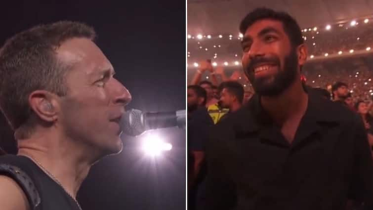 Jasprit Bumrah Steals The Show At Coldplay Concert Ahmedabad Chris Martin Sings Special Song For Best Bowler WATCH Video Jasprit Bumrah Steals The Show At Coldplay Concert In Ahmedabad As Chris Martin Sings Special Song For ‘Best Bowler’ 