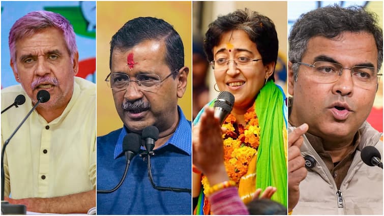 Delhi Assembly Elections 2025 Delhi Assembly Election Results On Feb 5 AAP BJP Congress Arvind Kejriwal Key Seats Candidates Third Term For AAP Or BJP