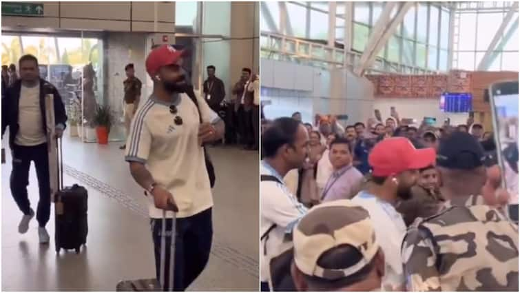 virat kohli hugs an unknown lady at bhubhaneswar airport video goes viral india vs england 3rd odi ahmedabad narendra modi stadium Watch: Virat Kohli Hugs An Unknown Lady At Bhubhaneswar Airport, Video Goes Viral