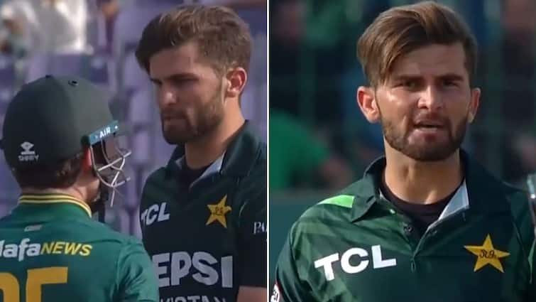 Shaheen Afridi Matthew Breetzke Face Off In Heated On Field Exchange Fight During PAK vs SA 3rd ODI In Karachi Pakistan Tri Series Video Shaheen Afridi, Matthew Breetzke Face Off In Heated On-Field Exchange During PAK vs SA 3rd ODI In Karachi 