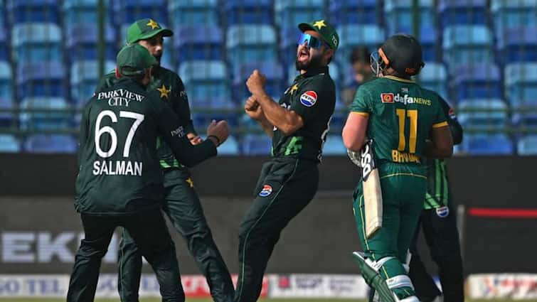 shaheen shah afridi saud shakeel kamran ghulam fined by icc breach code of conduct pakistan vs south africa odi fight with temba bavuma matthew breetzke Three Pakistan Players Fined By ICC For Breaching Code Of Conduct Vs SA — Details Inside