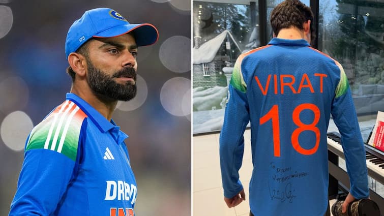 Virat Kohli Gifts Signed India ODI Jersey To Former England & RCB Cricketer Kevin Pietersen Son Virat Kohli Gifts Signed India Jersey To Former England & RCB Cricketer