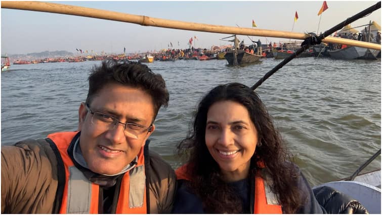 anil kumble and wife visit mahakumbh 2025 take holy dip in sangam see pictures major records of former indian cricketer rcb ipl Anil Kumble & Wife Take Holy Dip In Sangam At Mahakumbh 2025, Shares Pics