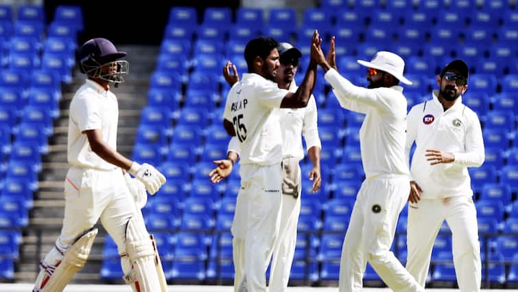 ranji trophy 2024 25 final vidarbha vs kerala day 2 report highlights runs wickets Ranji Trophy 24-25 Final: Bowlers Shine On Day 2 As Kerala Trail Vidarbha By 248 Runs