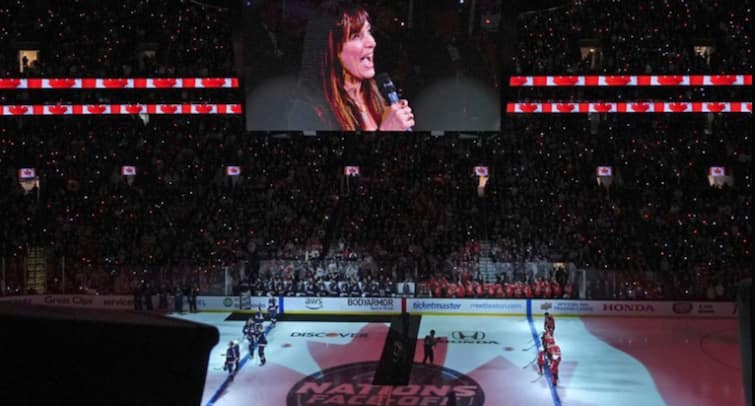 Singer Chantal Kreviazuk Tweaks Canadian Anthem Hockey Game Donald Trump 51st State Controversy Singer Chantal Kreviazuk Tweaks Canadian Anthem At Hockey Game Amid Trump