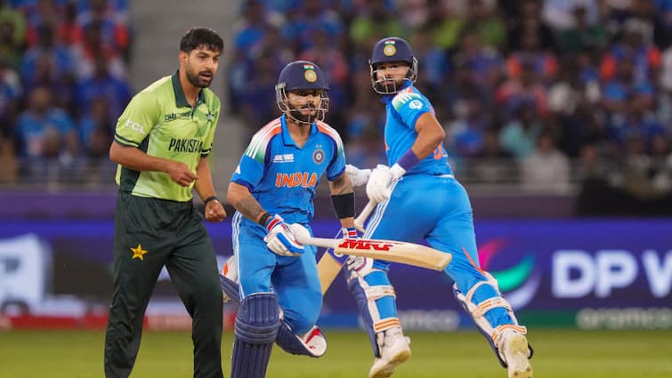 india beat pakistan by 6 wickets icc champions trophy 2025 virat kohli ton shreyas iyer runs wickets dubai Champions Trophy 2025: Virat Kohli